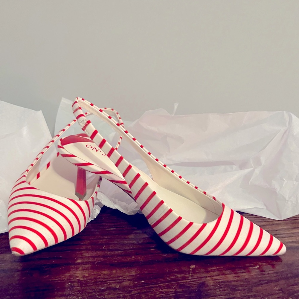 MACYS ON 34th 👠 Kitten heels, candy cane look great for the holidays